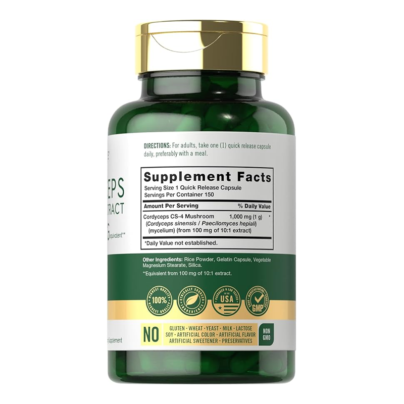 Cápsulas de Cordyceps 1000 mg - Energía y Oxigenación Premium | Diamond Supplements
