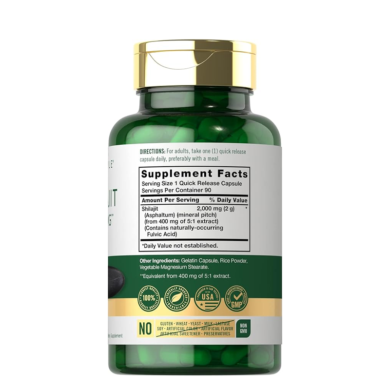Shilajit Puro 2000 mg - Minerales del Himalaya | Diamond Supplements