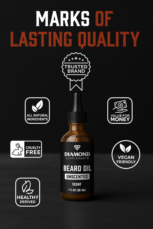 Aceite para Barba de Sándalo | Diamond Supps – Hidratación, Fuerza y Suavidad Masculina (30 ml, 1 Pack)