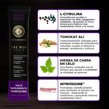 Suplemento Potenciador Masculino en Polvo | Diamond Supps – Potencia masculina total:
Aumenta tu testosterona, mejora la erección y eleva tu energía y deseo al máximo.