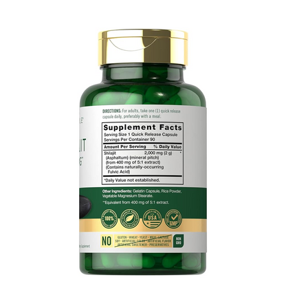 Shilajit Puro 2000 mg - Minerales del Himalaya | Diamond Supplements
