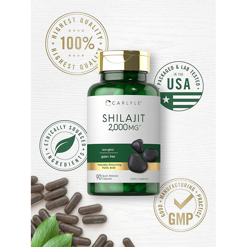 Shilajit Puro 2000 mg - Minerales del Himalaya | Diamond Supplements